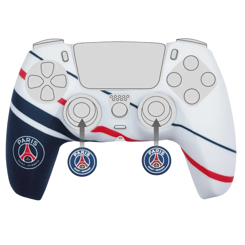 Coque Manette PS5 PSG Officielle - Silicone Blanc