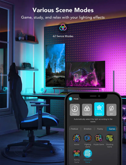 Barres LED Gaming RGBIC Wi-FI - Govee