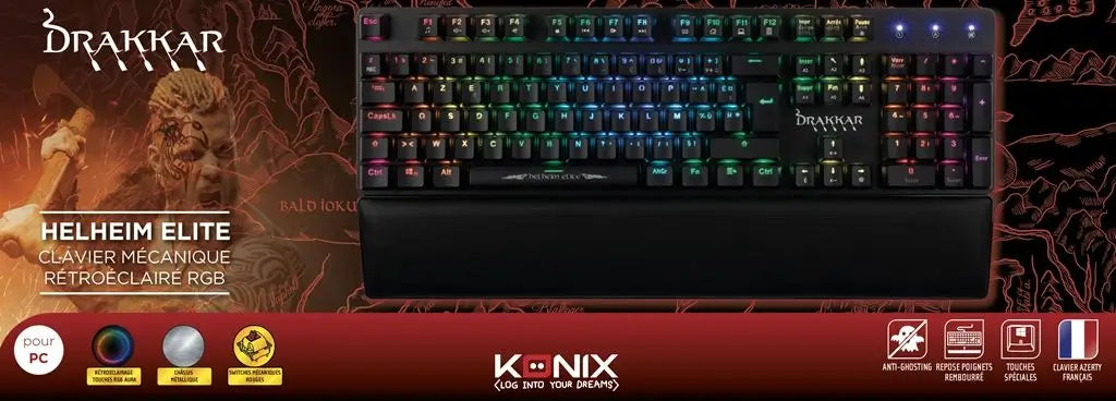Clavier Gamer Mécanique - Drakkar Helheim Elite RGB