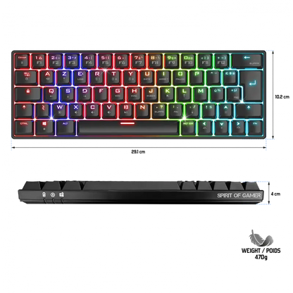 Clavier Gamer XPERT-K200 Noir